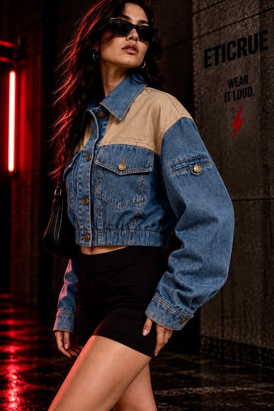 ETICRUE DESERT DENIM UTILITY JACKET