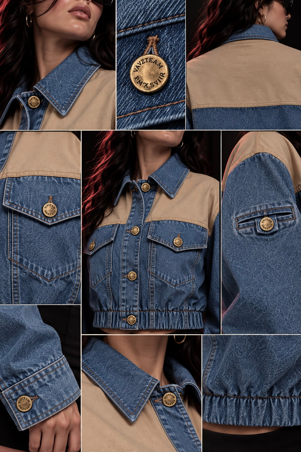 ETICRUE DESERT DENIM UTILITY JACKET