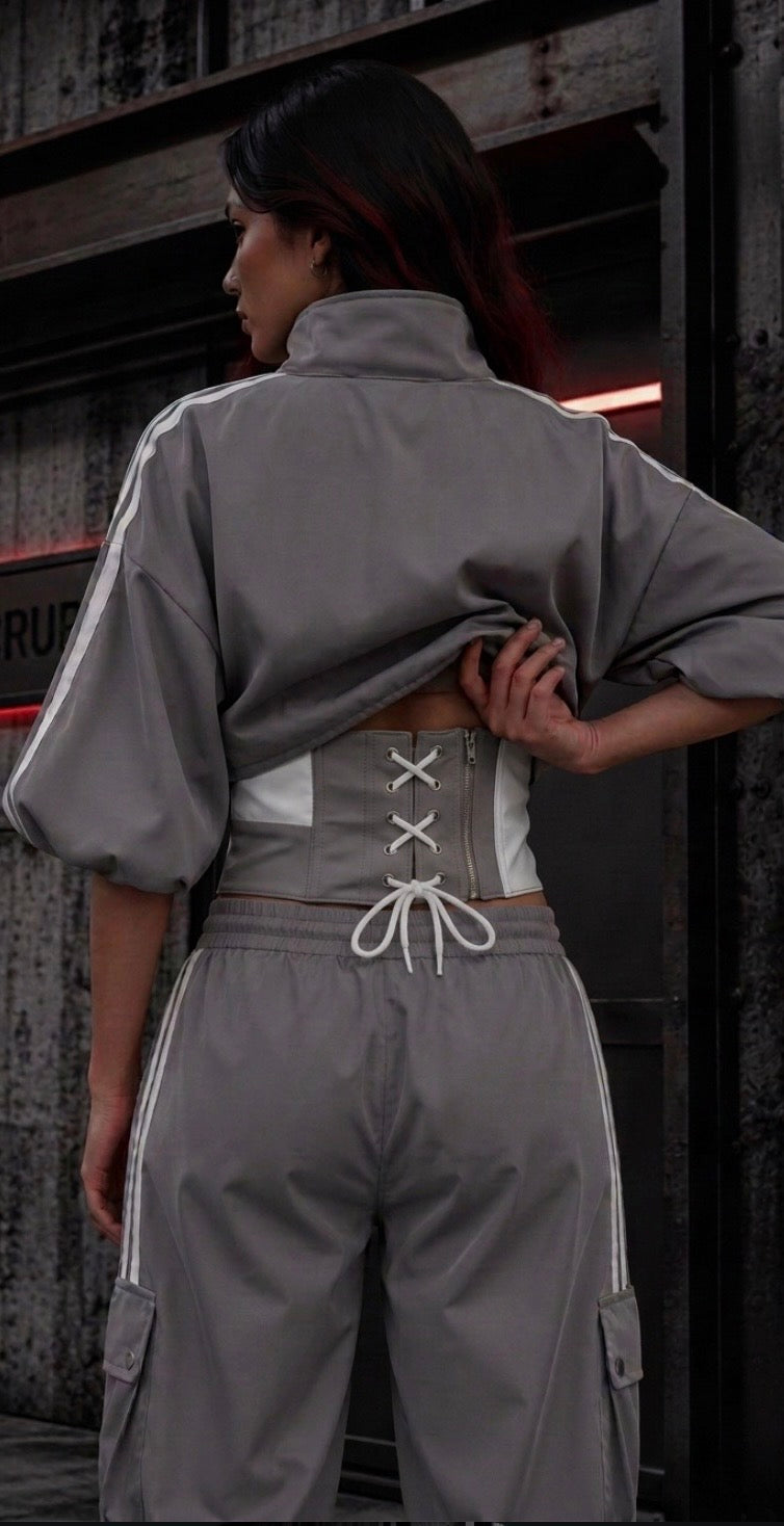 ETICRUE SHADOW CORSET TRACK JACKET