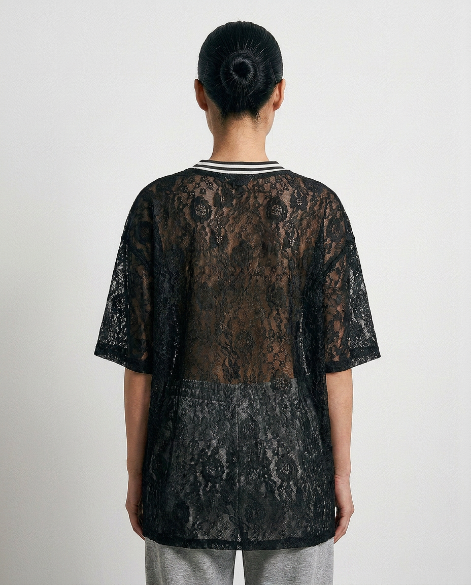 ETICRUE LACE 99 OVERSIZED TOP