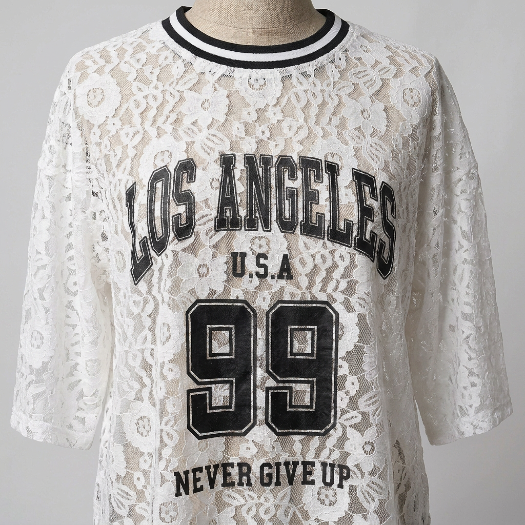 ETICRUE LACE 99 OVERSIZED TOP
