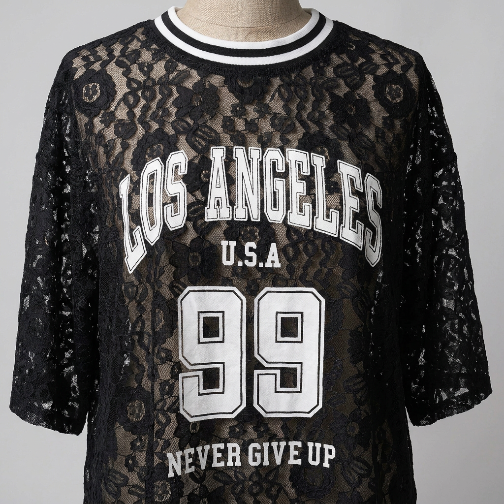 ETICRUE LACE 99 OVERSIZED TOP