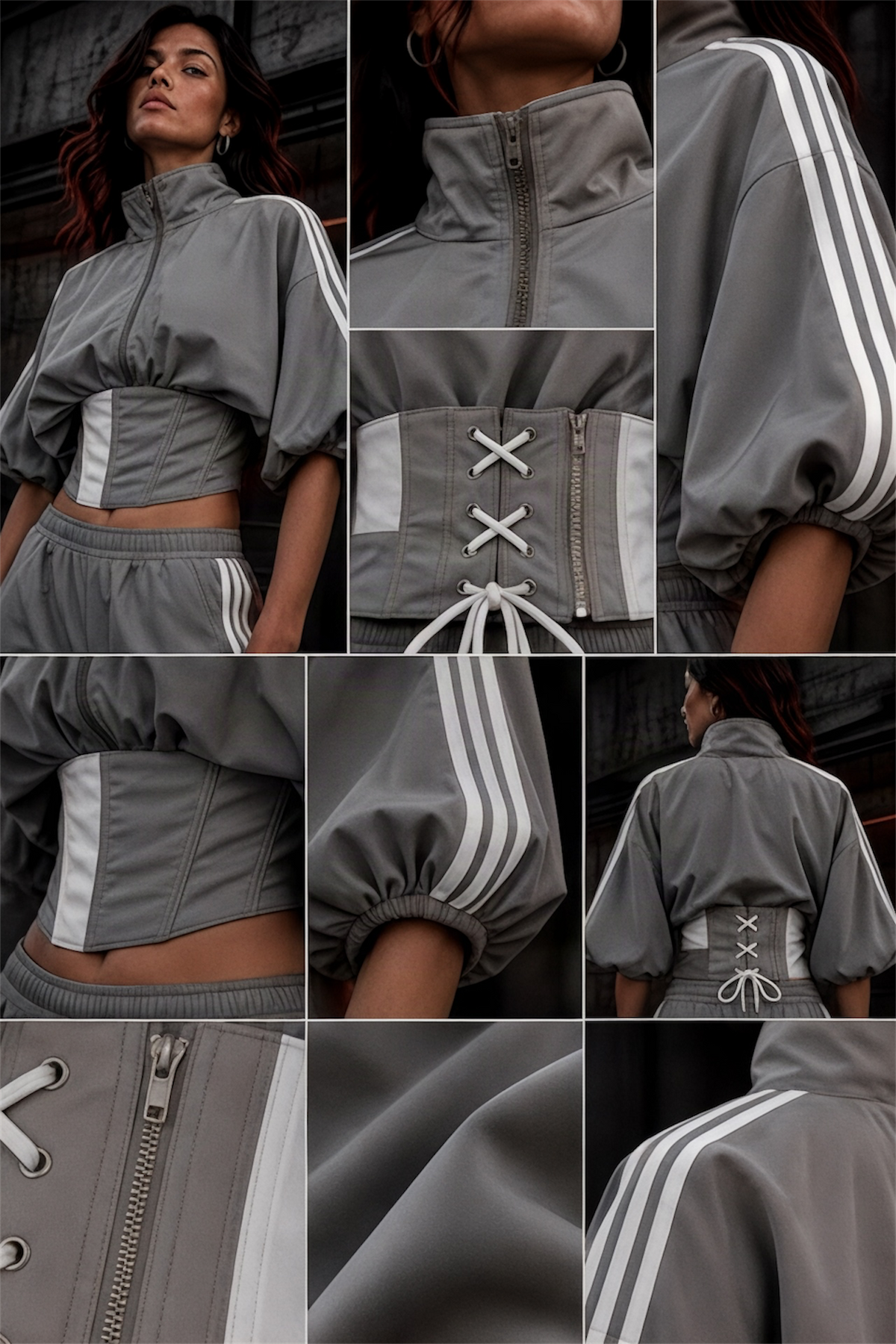 ETICRUE SHADOW CORSET TRACK JACKET