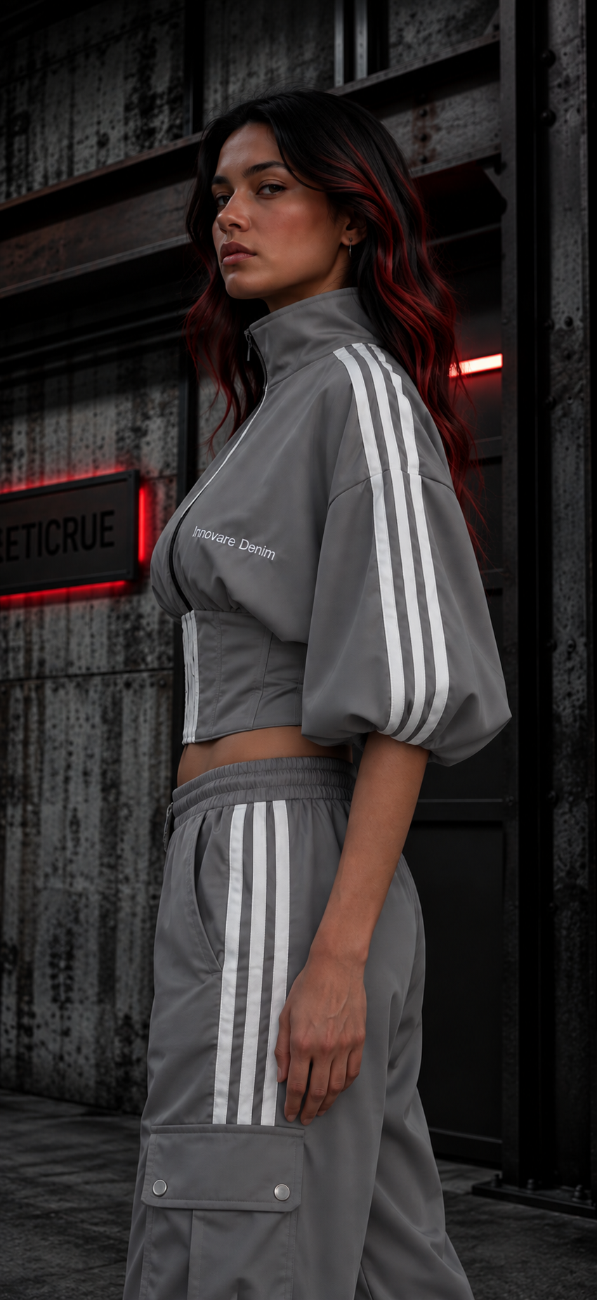 ETICRUE SHADOW CORSET TRACK JACKET