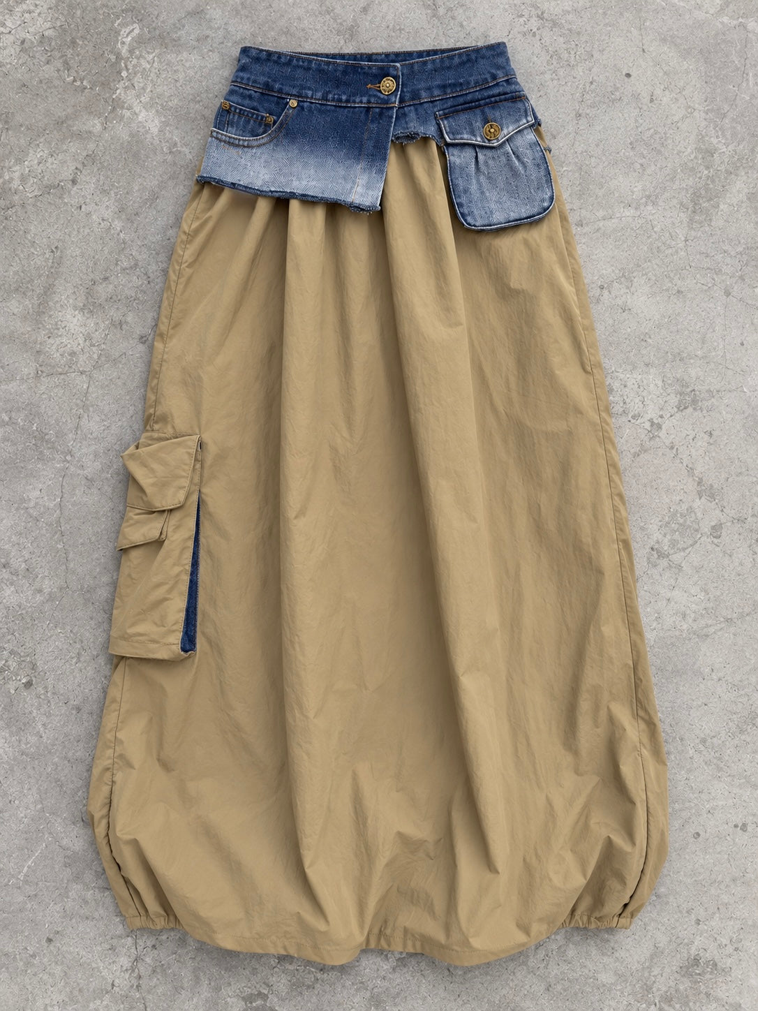 ETICRUE DESERT DENIM UTILITY SKIRT