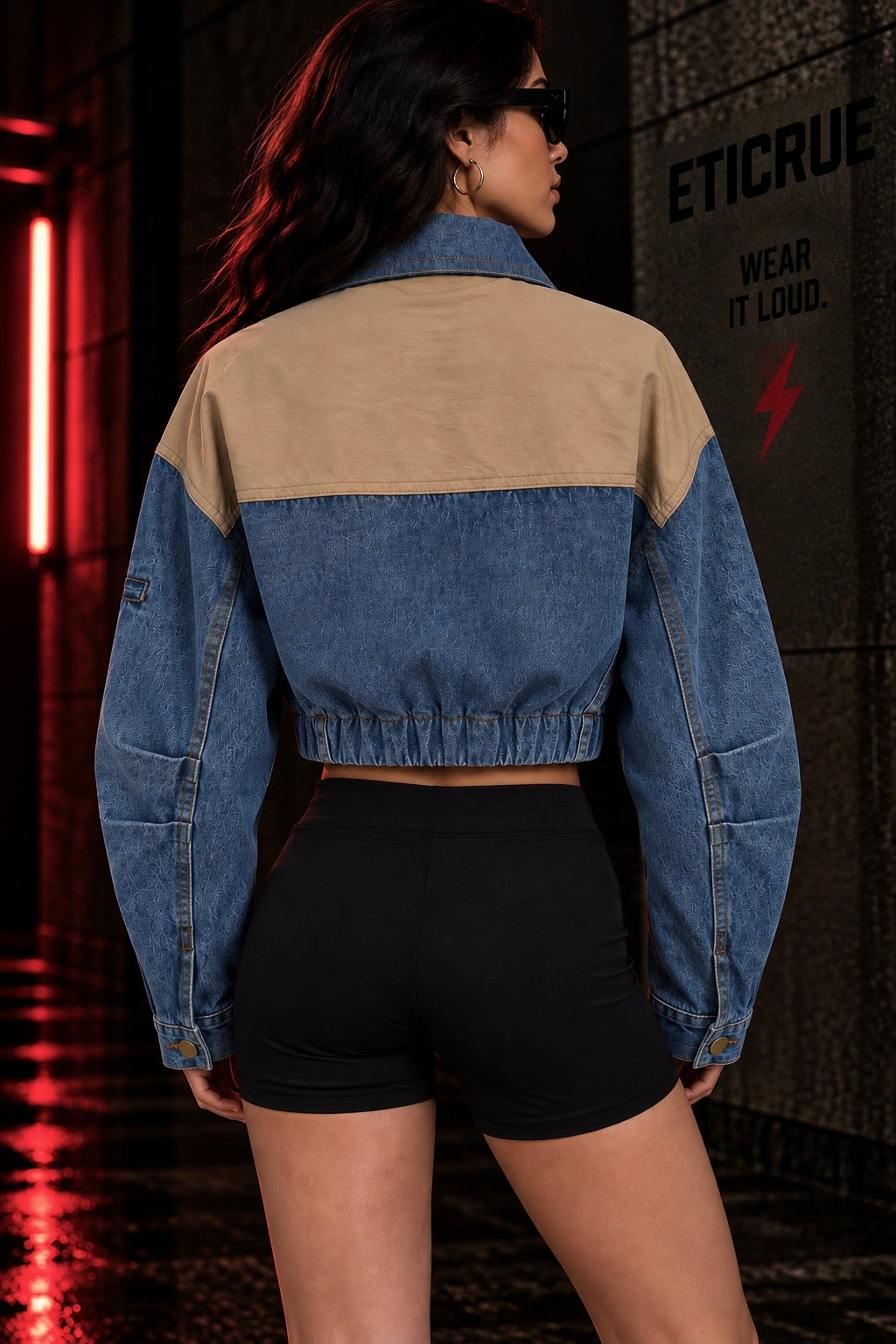 ETICRUE DESERT DENIM UTILITY JACKET