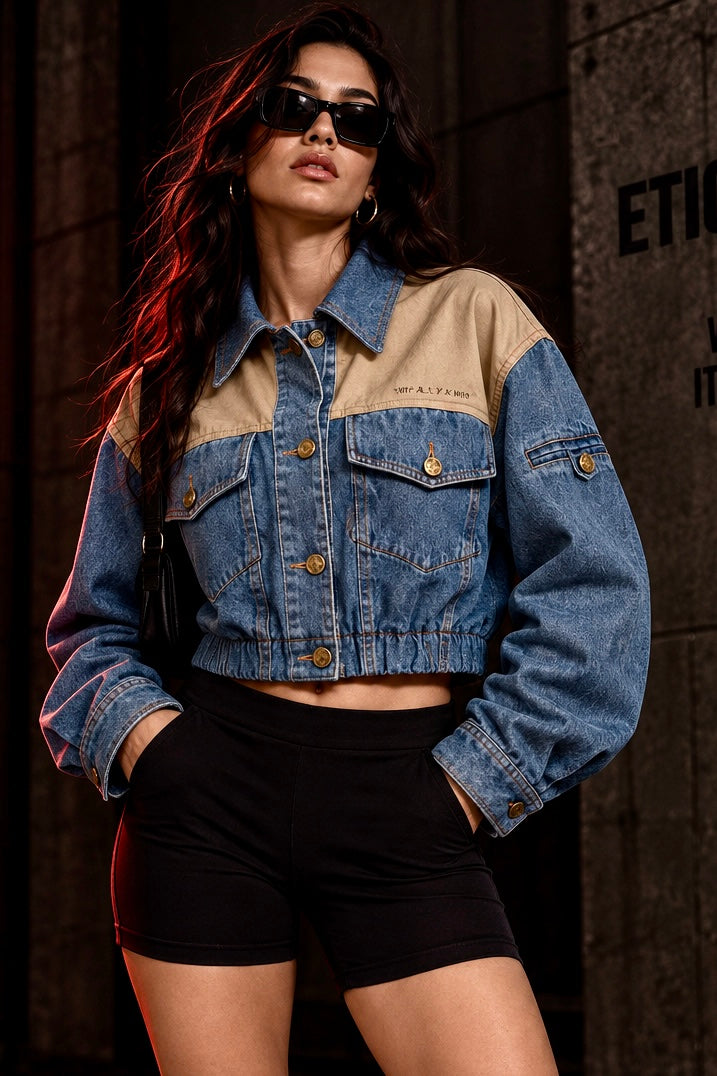 ETICRUE DESERT DENIM UTILITY JACKET