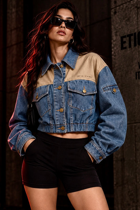 ETICRUE DESERT DENIM UTILITY JACKET